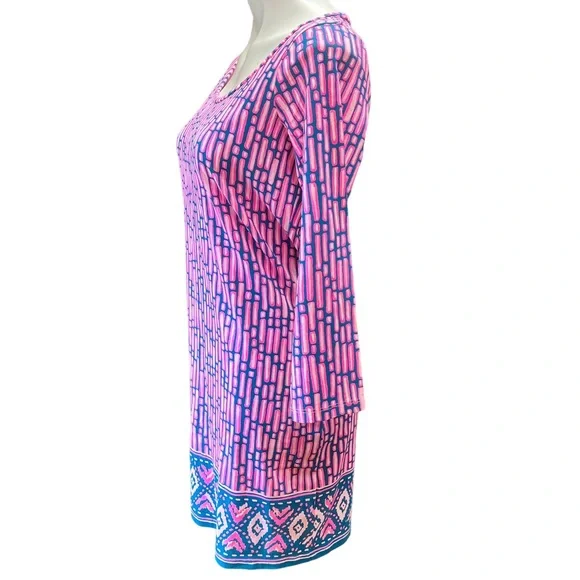 Lilly Pulitzer Beacon Dress Small Mandevilla Pink Slathouse Stripe Engineer - Picture 6 of 9